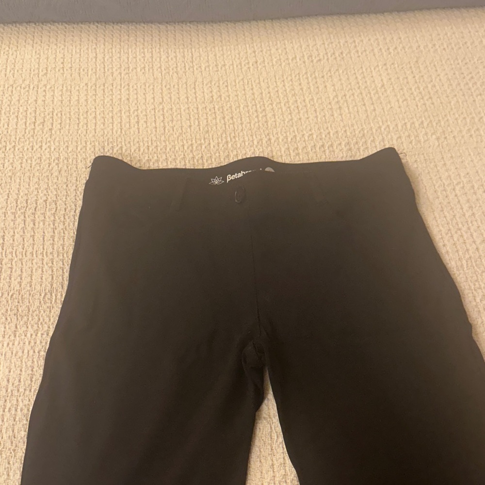 Betabrand black stretchy pants